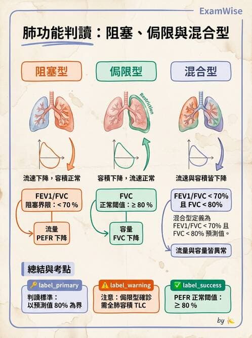 醫檢師 - 肺功能判讀與氣體交換 - AI 圖文解析預覽