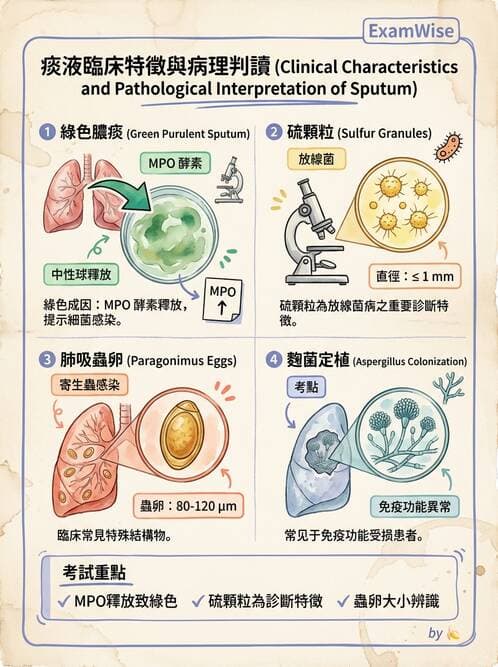 醫檢師 - 痰液一般鏡檢 - AI 圖文解析預覽