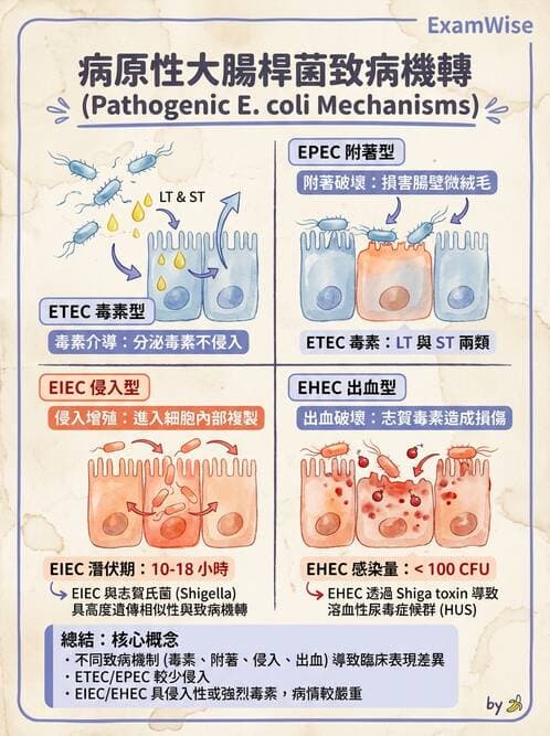 醫檢師 - 主要腸道致病菌 - AI 圖文解析預覽