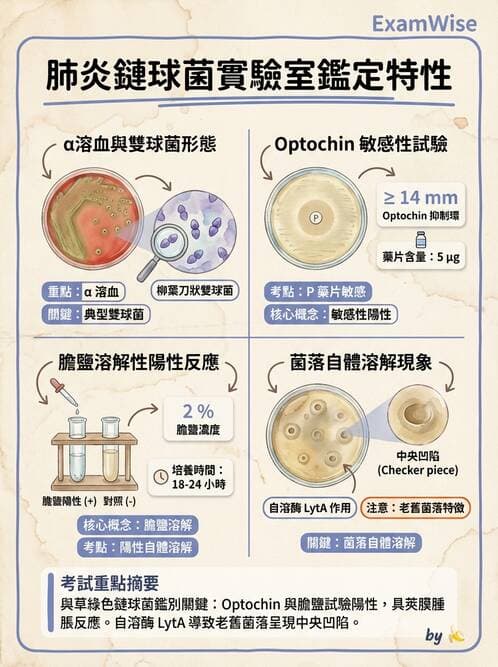 醫檢師 - 鏈球菌與其他革蘭氏陽性桿菌 - AI 圖文解析預覽