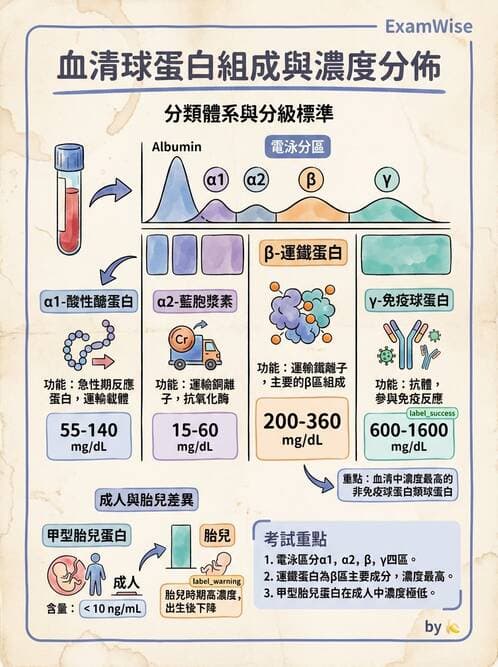 醫檢師 - 血清蛋白與蛋白質檢測 - AI 圖文解析預覽