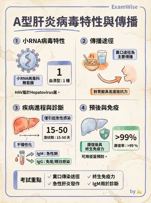 醫檢師 - 小RNA病毒科與腸道病毒 - AI 圖文解析預覽