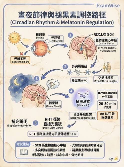 護理師 - 腦功能、自主神經與感覺 - AI 圖文解析預覽