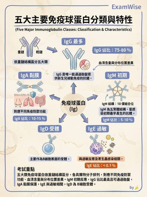 護理師 - 免疫系統組成、抗原-抗體、補體、先天性免疫 - AI 圖文解析預覽