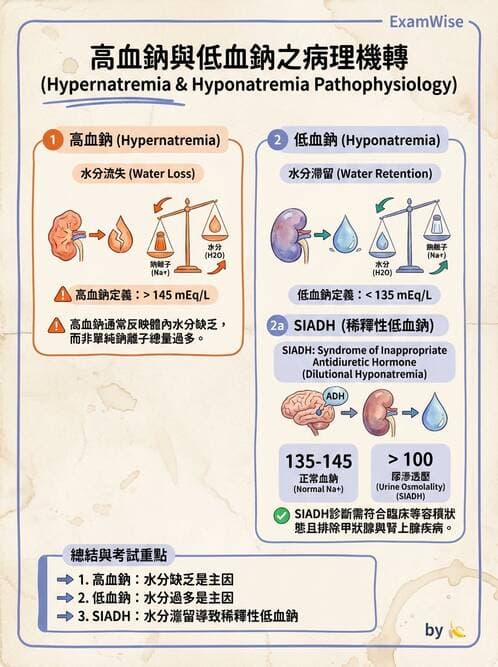 專師 - 鈉離子異常與SIADH - AI 圖文解析預覽
