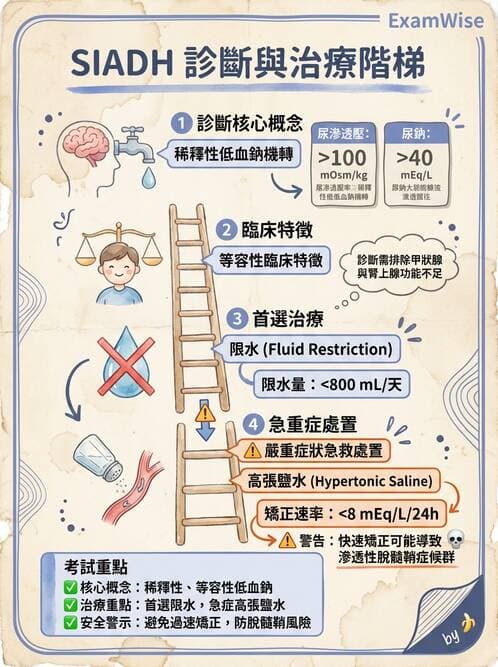 專師 - 鈉離子異常與SIADH - AI 圖文解析預覽