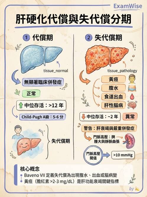 專師 - 肝硬化與併發症 - AI 圖文解析預覽