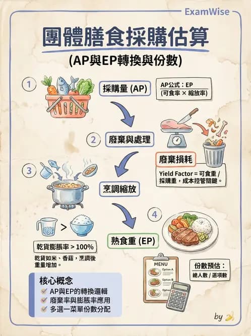 營養 - 食材用量計算與食物代換 - AI 圖文解析預覽
