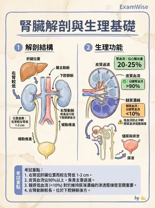 營養 - 腎臟與泌尿生理學 - AI 圖文解析預覽