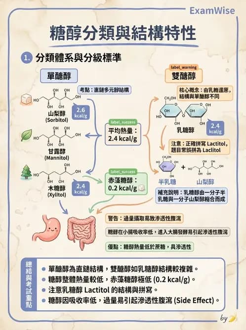 營養 - 醣類結構與膳食纖維 - AI 圖文解析預覽