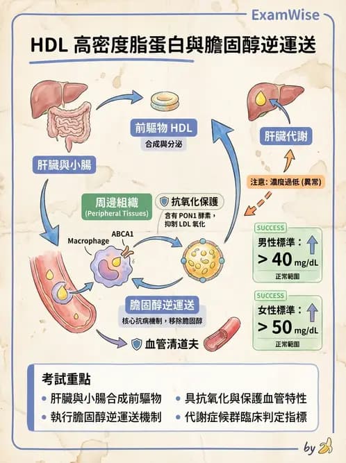 營養 - 脂蛋白與膽固醇代謝 - AI 圖文解析預覽