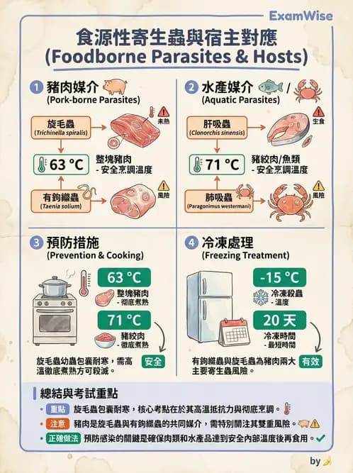 營養 - 生物性污染與寄生蟲 - AI 圖文解析預覽