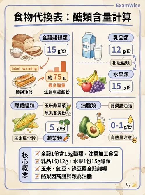 營養 - 醣類結構與膳食纖維 - AI 圖文解析預覽