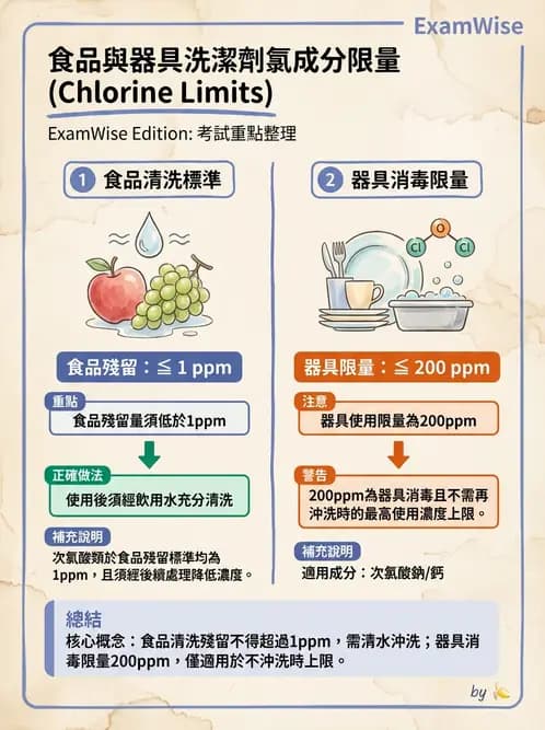 營養 - 食品用洗潔劑與殺菌消毒 - AI 圖文解析預覽