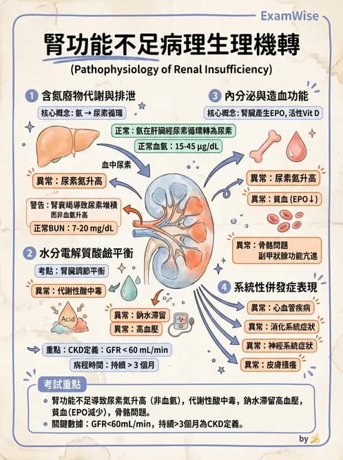 營養 - 腎臟與泌尿生理學 - AI 圖文解析預覽