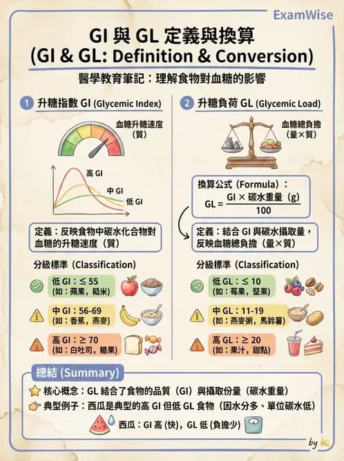 營養 - 醣類消化吸收與血糖調控 - AI 圖文解析預覽