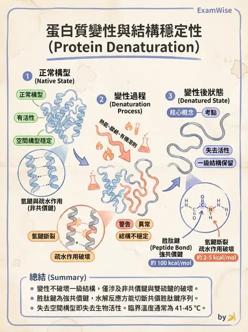 營養 - 蛋白質結構、功能與需求量 - AI 圖文解析預覽