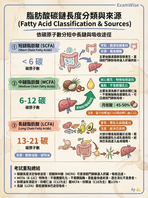 營養 - 脂肪酸種類與必需脂肪酸 - AI 圖文解析預覽