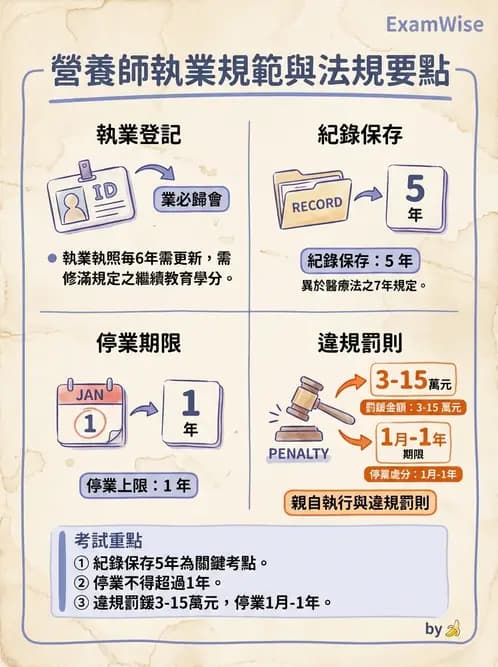 營養 - 營養師法規與執業規範 - AI 圖文解析預覽