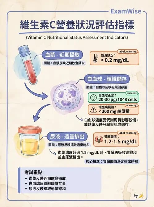 營養 - 生化指標與營養缺乏 - AI 圖文解析預覽