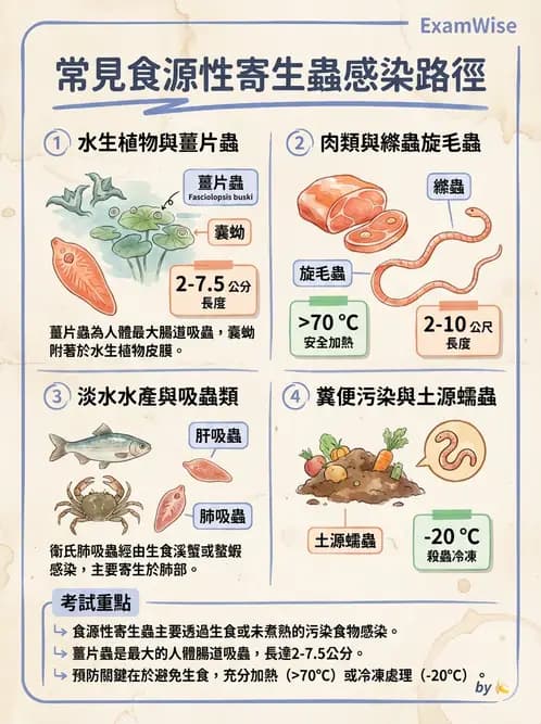 營養 - 生物性污染與寄生蟲 - AI 圖文解析預覽
