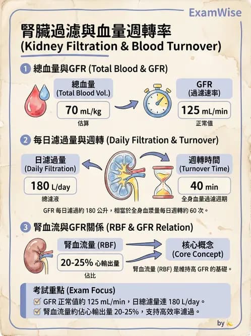 營養 - 腎臟與泌尿生理學 - AI 圖文解析預覽