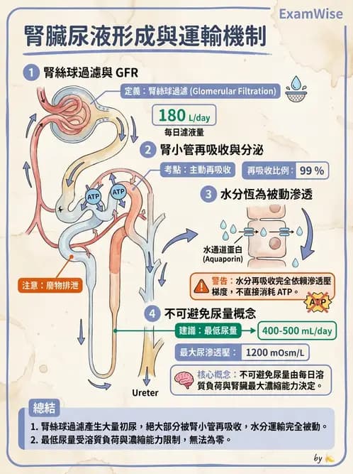 營養 - 腎臟與泌尿生理學 - AI 圖文解析預覽