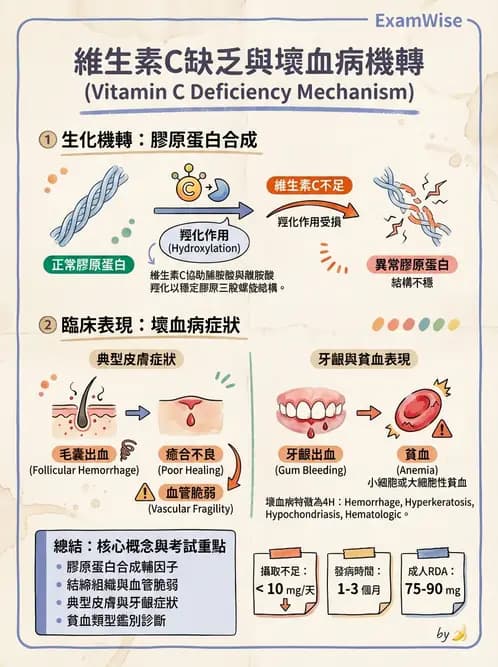營養 - 維生素C與其他水溶性維生素 - AI 圖文解析預覽