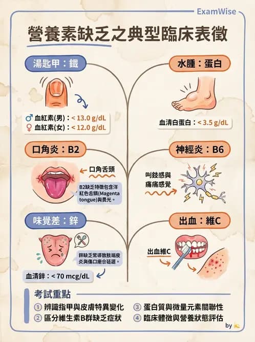 營養 - 生化指標與營養缺乏 - AI 圖文解析預覽