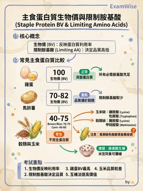 營養 - 蛋白質消化吸收與品質評估 - AI 圖文解析預覽