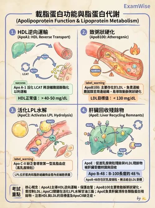 營養 - 脂蛋白與膽固醇代謝 - AI 圖文解析預覽