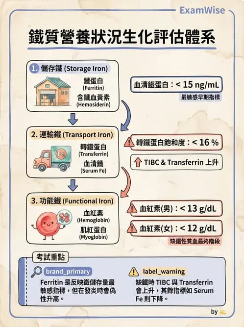營養 - 生化指標與營養缺乏 - AI 圖文解析預覽