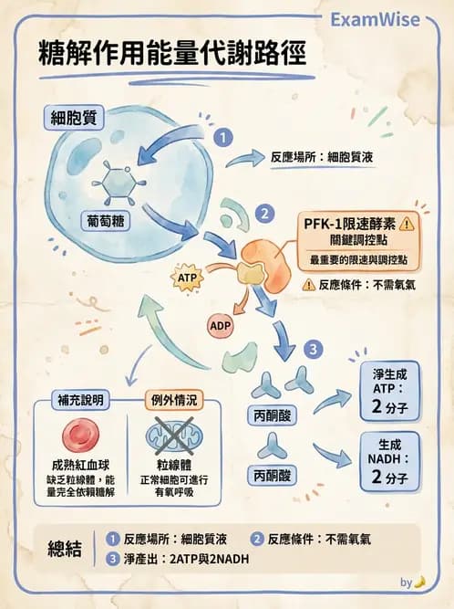 營養 - 醣類代謝路徑 - AI 圖文解析預覽