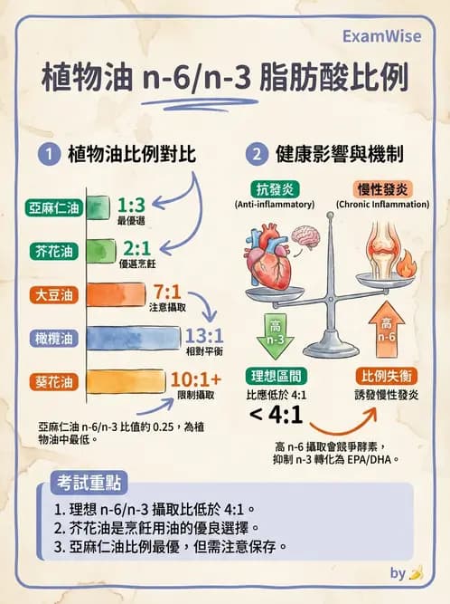 營養 - 脂肪酸種類與必需脂肪酸 - AI 圖文解析預覽