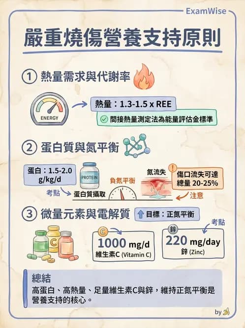 營養 - 燒燙傷與外傷重症營養 - AI 圖文解析預覽