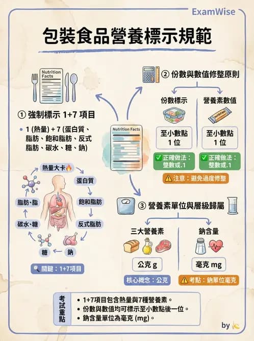 營養 - 營養標示與食品法規 - AI 圖文解析預覽