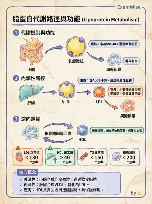 營養 - 脂蛋白與膽固醇代謝 - AI 圖文解析預覽