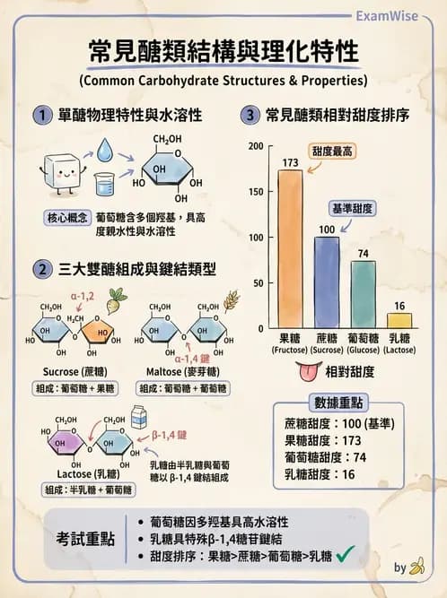 營養 - 醣類結構與膳食纖維 - AI 圖文解析預覽