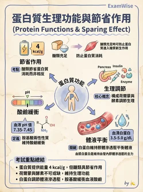 營養 - 蛋白質結構、功能與需求量 - AI 圖文解析預覽