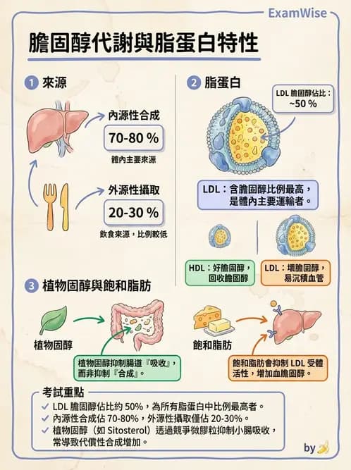 營養 - 脂蛋白與膽固醇代謝 - AI 圖文解析預覽