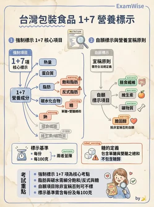 營養 - 營養標示與食品法規 - AI 圖文解析預覽