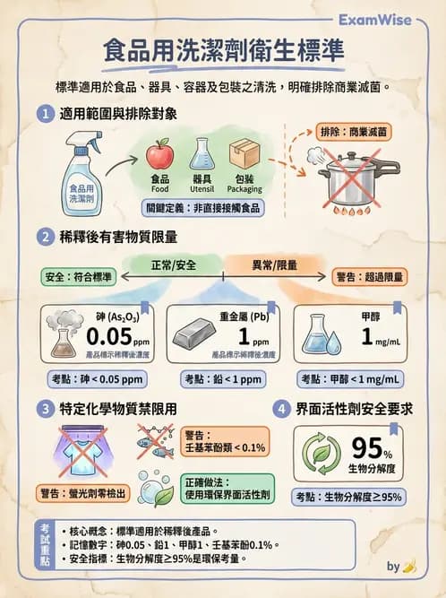 營養 - 食品用洗潔劑與殺菌消毒 - AI 圖文解析預覽