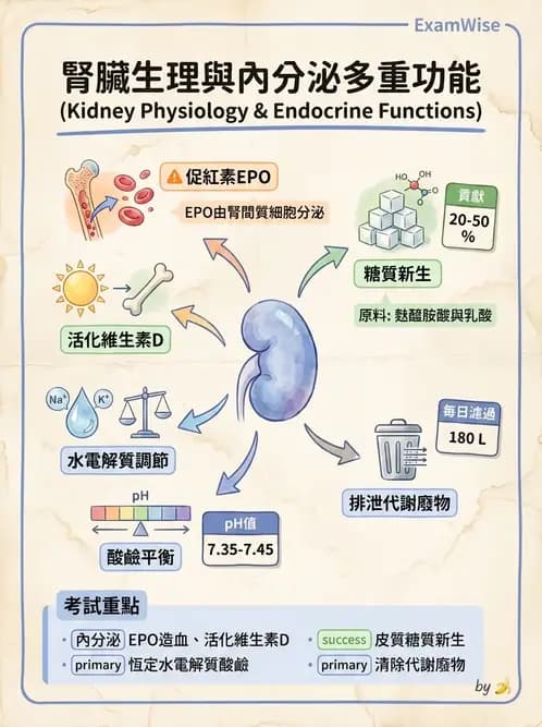 營養 - 腎臟與泌尿生理學 - AI 圖文解析預覽