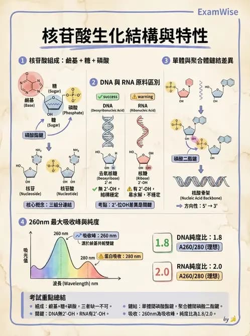 營養 - 核酸與基因表現 - AI 圖文解析預覽