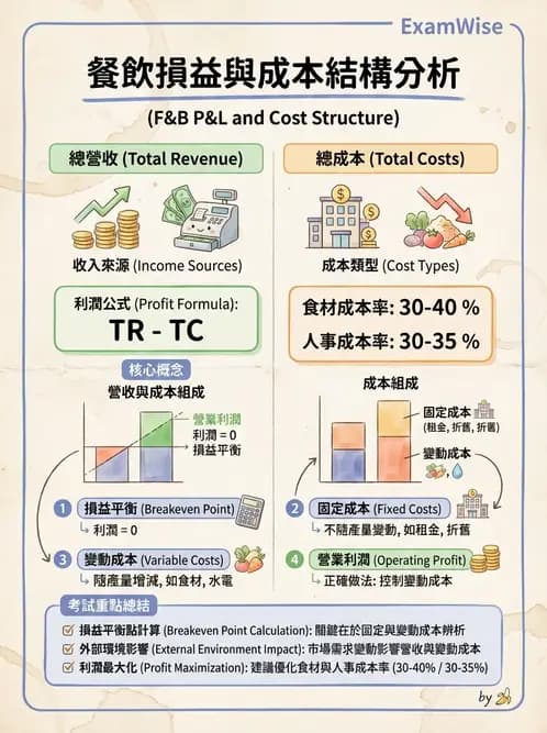 營養 - 成本結構、損益分析與財務管理 - AI 圖文解析預覽