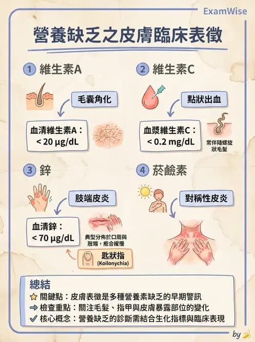 營養 - 生化指標與營養缺乏 - AI 圖文解析預覽
