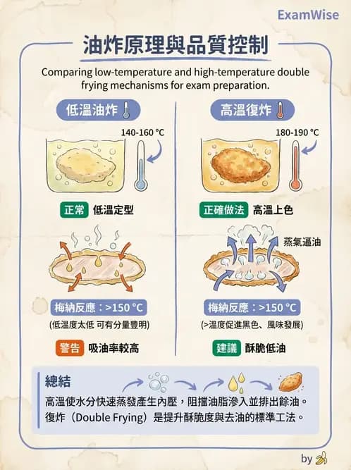 營養 - 烹調技法、油脂品質與供應管理 - AI 圖文解析預覽