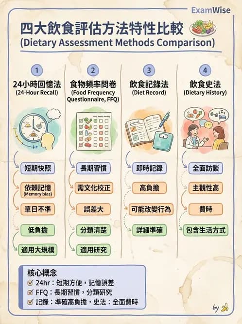 營養 - 膳食調查方法 - AI 圖文解析預覽