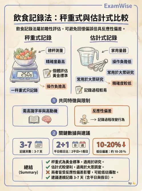 營養 - 膳食調查方法 - AI 圖文解析預覽