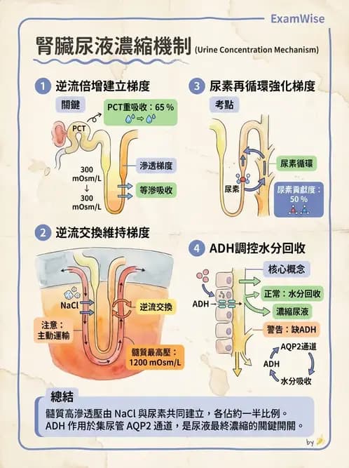 營養 - 腎臟與泌尿生理學 - AI 圖文解析預覽